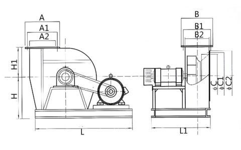 除尘器风机方位和方向确定方法